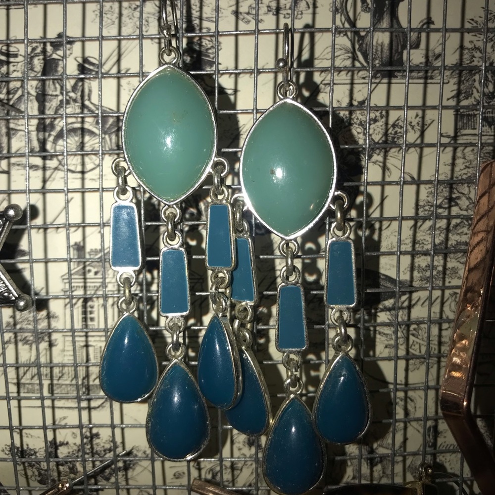 Blue dangle earrings